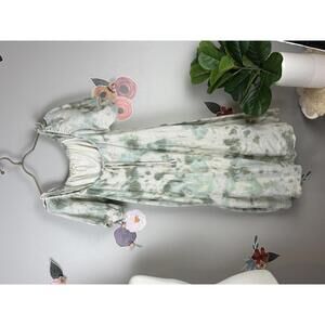 by Together Boho Chic Green Tie-Dye Midi Dress - Size - Small